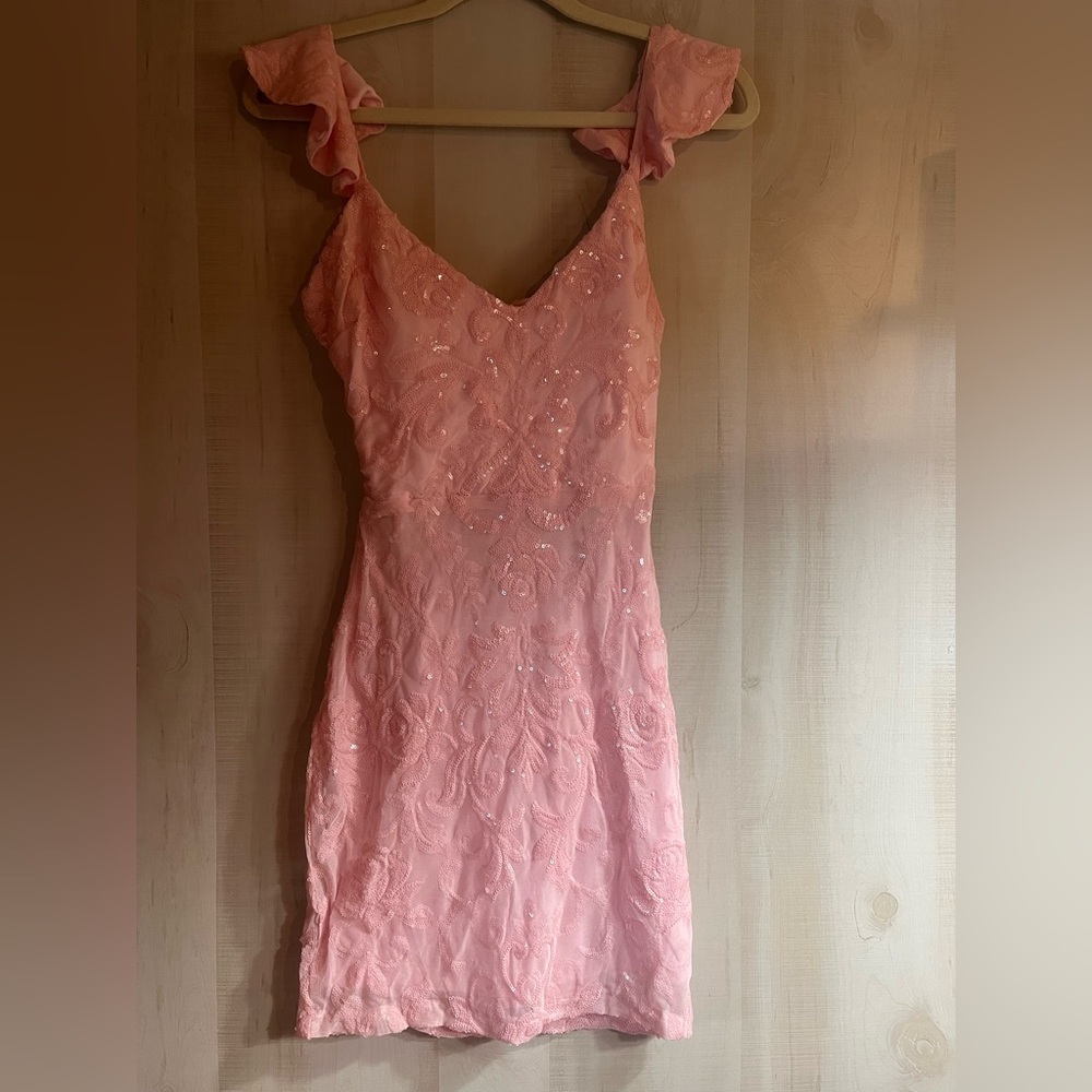 Windsor Pink Embellished Prom Dress